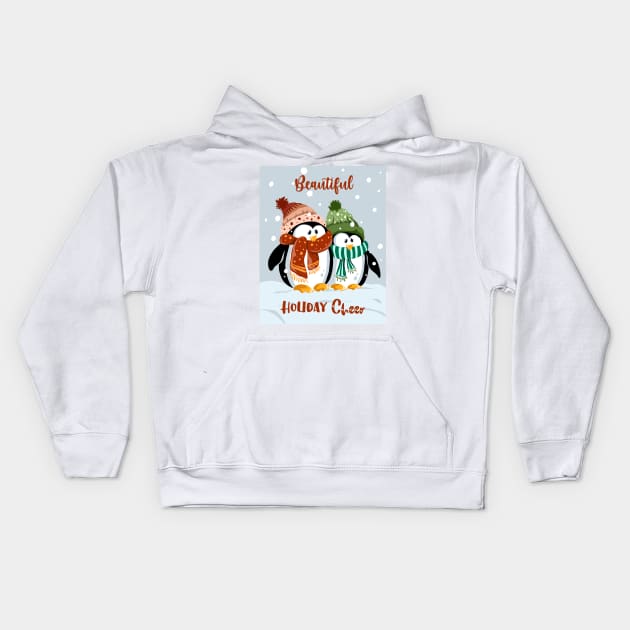 Beautiful Holiday Cheer Kids Hoodie by Athikan